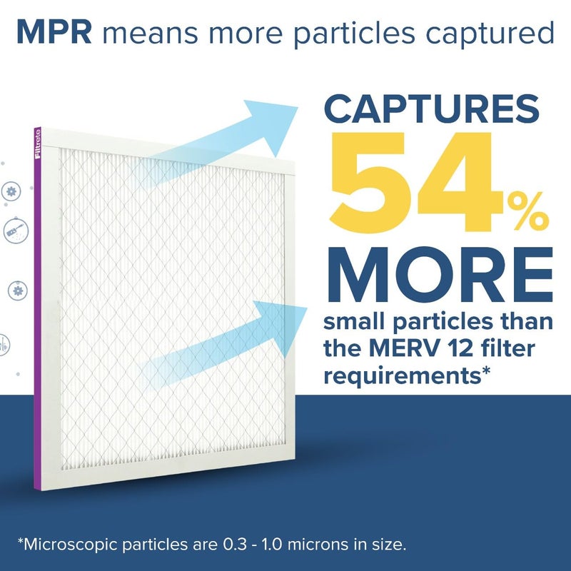 Filtrete 16x16x1 AC Furnace Air Filter, MERV 12, MPR 1500, CERTIFIED asthma & allergy friendly, 3 Month Pleated 1-Inch Electrostatic Air Cleaning Filter, 6-Pack (Actual Size 15.81x15.81x0.78 in) - Image 4